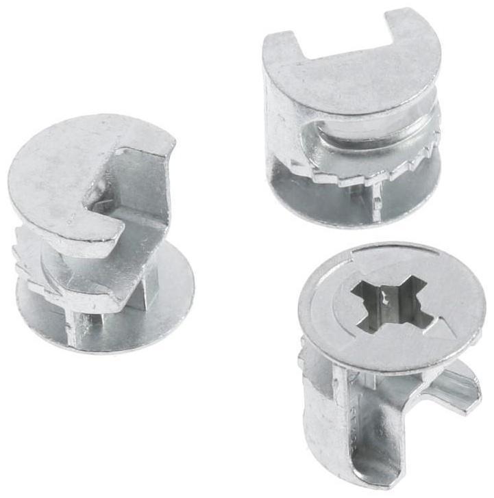 Стяжка эксцентриковая для ДСП 18-20 мм белый цинк 8 шт