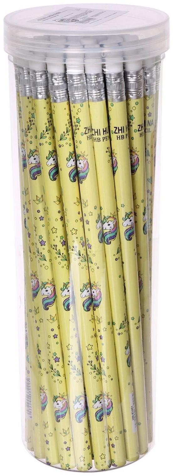 Карандаш чернографитный с ластиком 