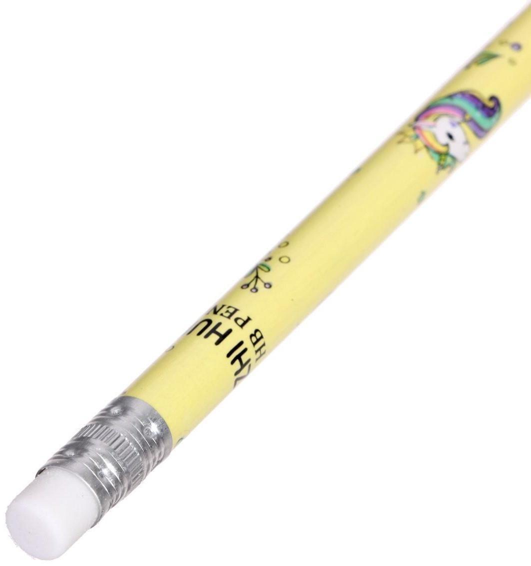 Карандаш чернографитный с ластиком 