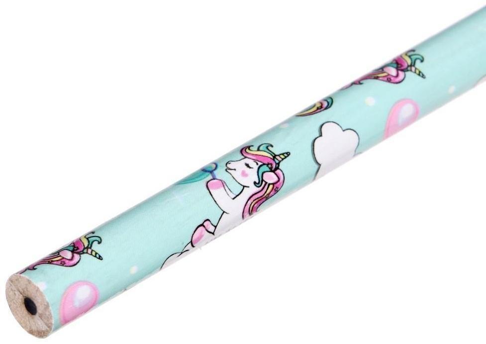 Карандаш чернографитный с ластиком 