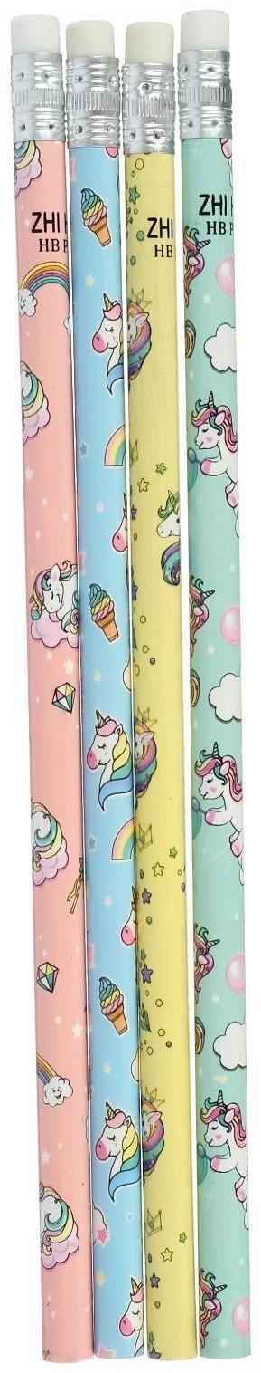 Карандаш чернографитный с ластиком 