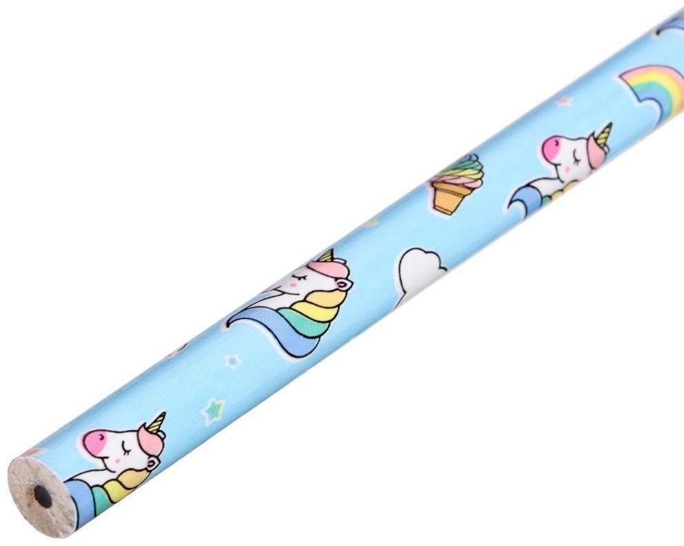 Карандаш чернографитный с ластиком 