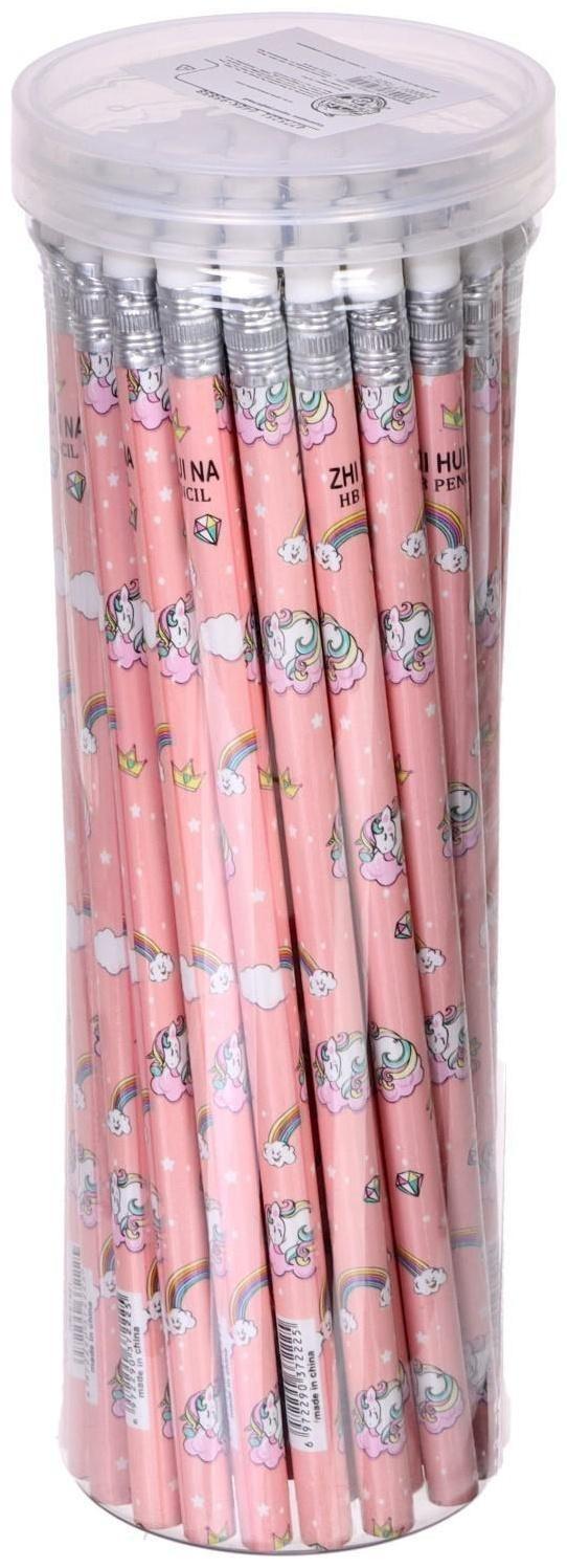 Карандаш чернографитный с ластиком 