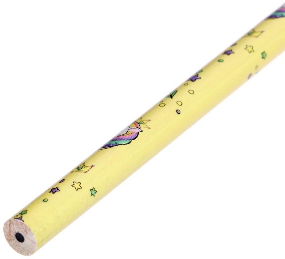 Карандаш чернографитный с ластиком 