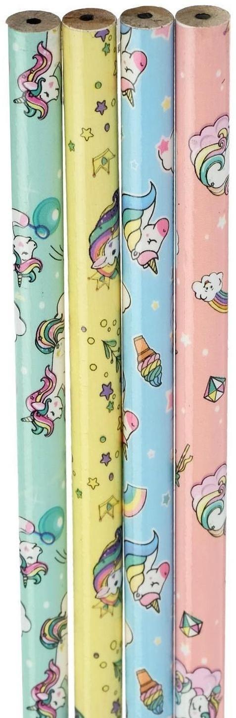 Карандаш чернографитный с ластиком 