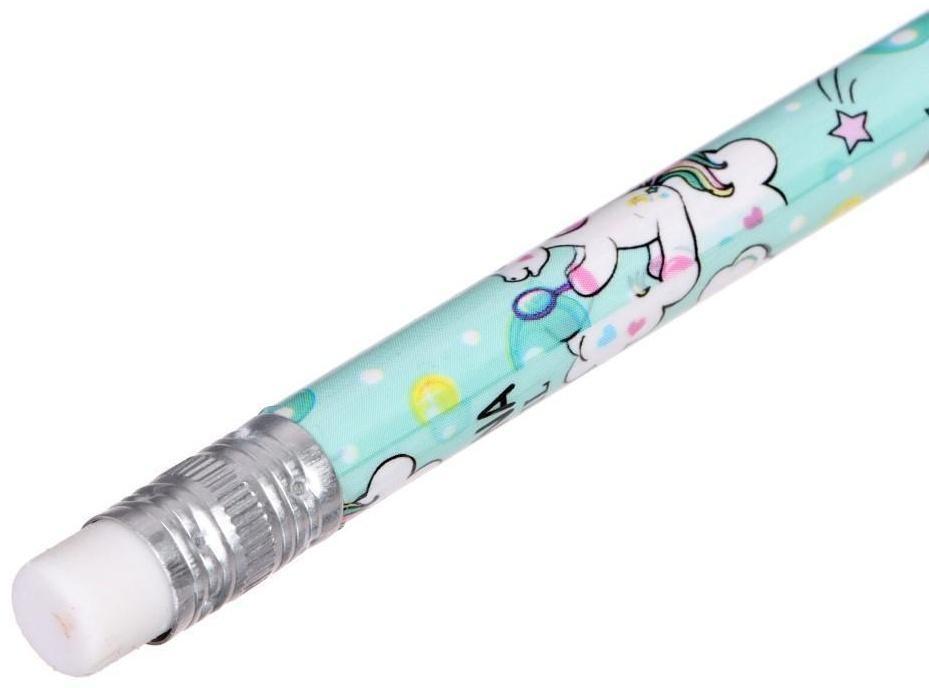 Карандаш чернографитный с ластиком 