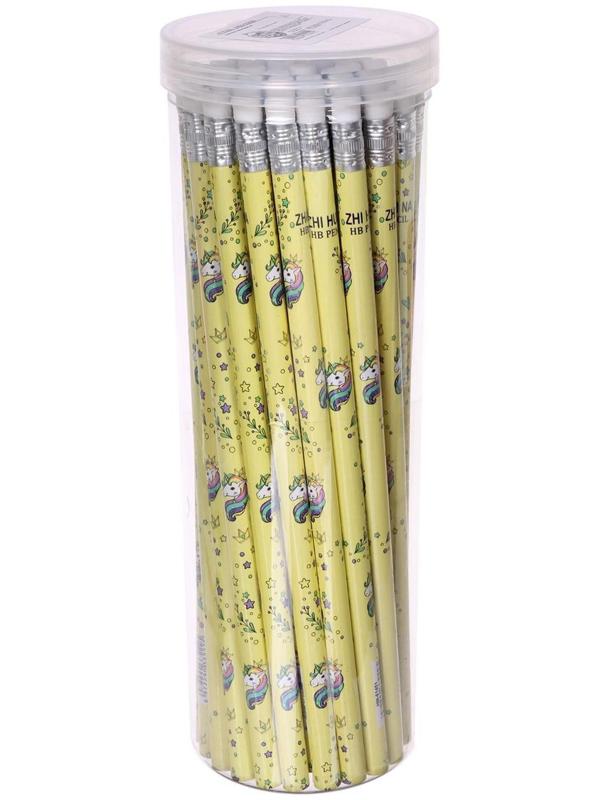 Карандаш чернографитный с ластиком 