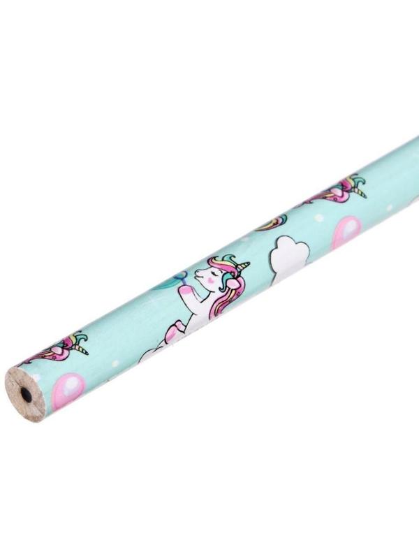 Карандаш чернографитный с ластиком 