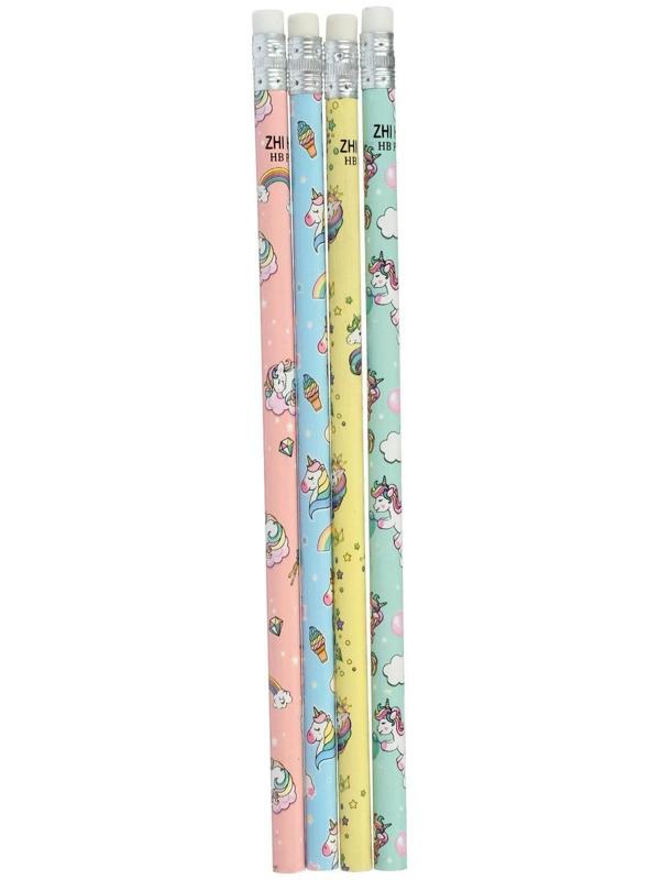 Карандаш чернографитный с ластиком 