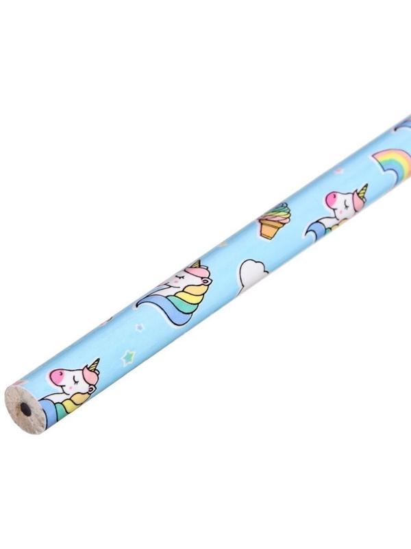 Карандаш чернографитный с ластиком 