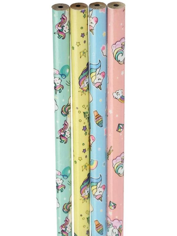 Карандаш чернографитный с ластиком 