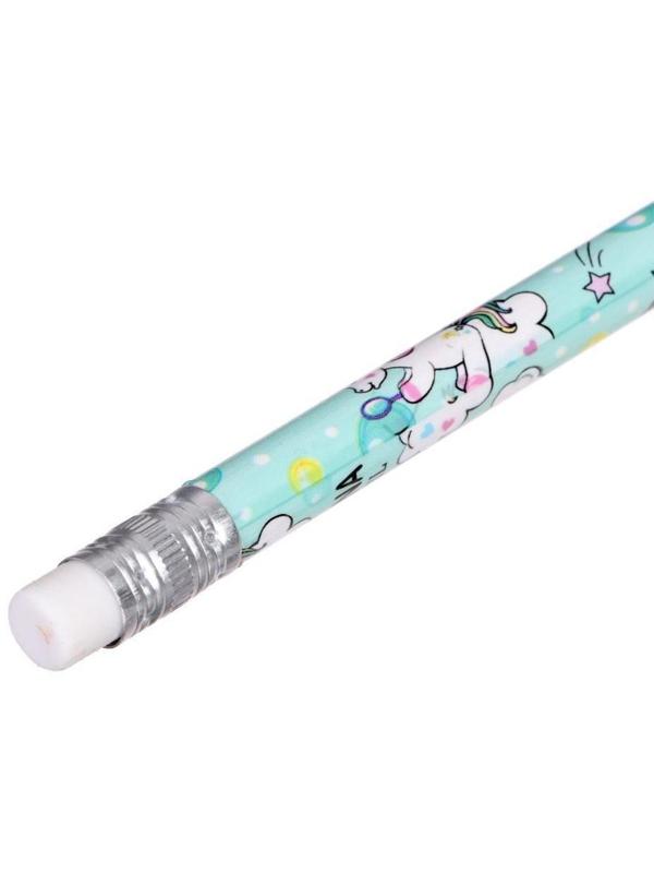 Карандаш чернографитный с ластиком 