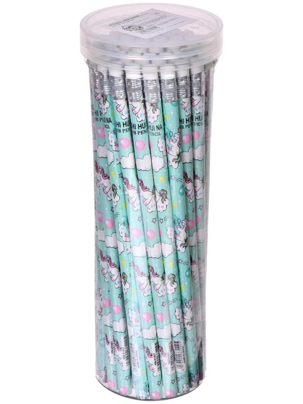 Карандаш чернографитный с ластиком 