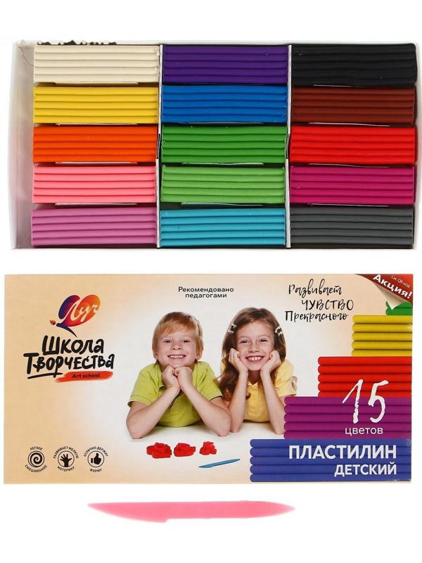 Пластилин 15 цветов 300 г 