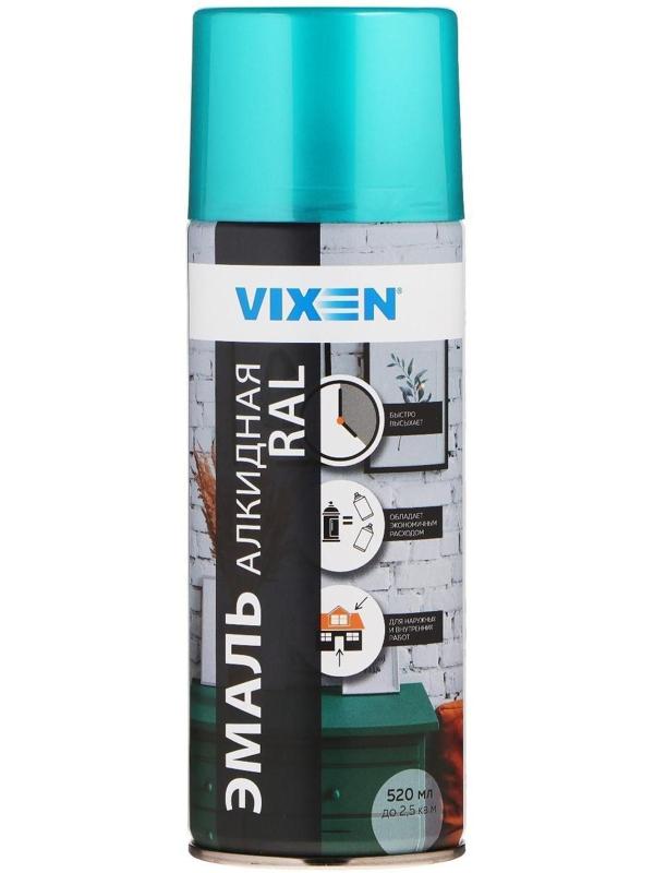 Эмаль универсальная VIXEN алкидная, красная (RAL 3020), аэрозоль, 520 мл, VX-13020