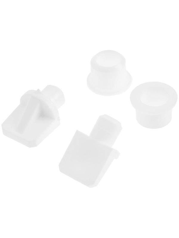 Полкодержатель лопаточка d=7 мм, пластмассовый с втулкой, белый, 16 шт.