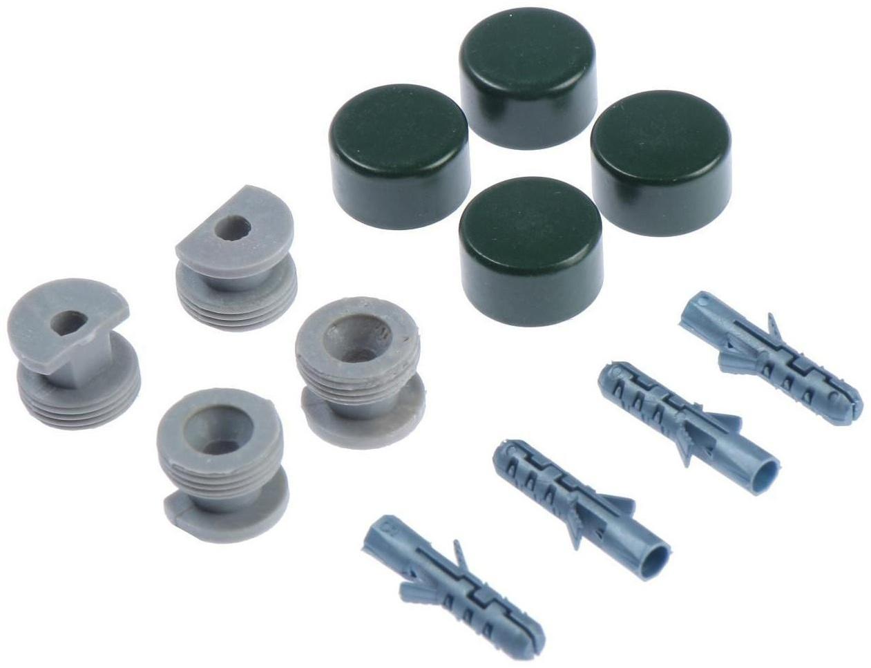 Зеркалодержатель d=17 мм, мет+пласт.№13, зеленый, 4 шт.