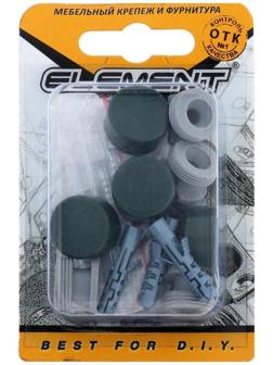 Зеркалодержатель d=17 мм, мет+пласт.№13, зеленый, 4 шт.