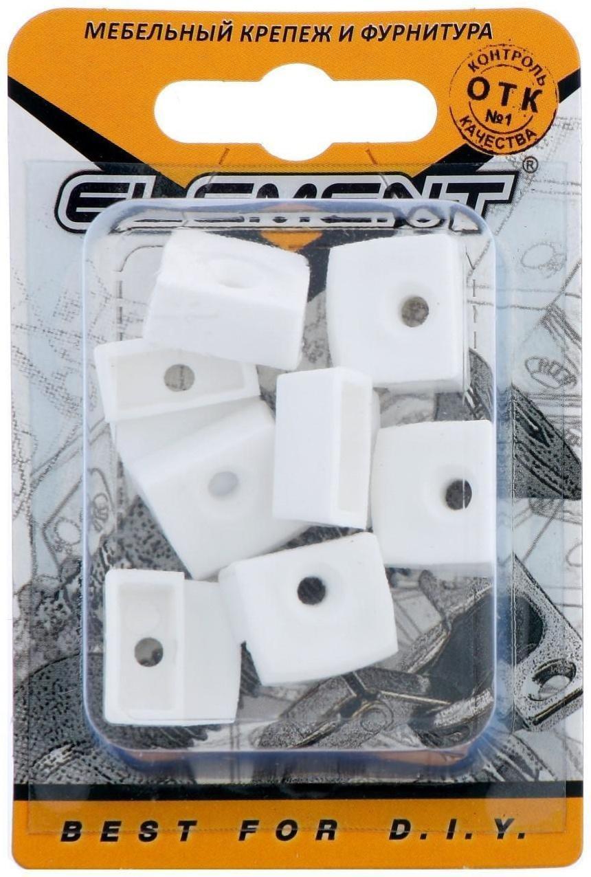 Зеркалодержатель пласт.прям., белый, 8 шт.