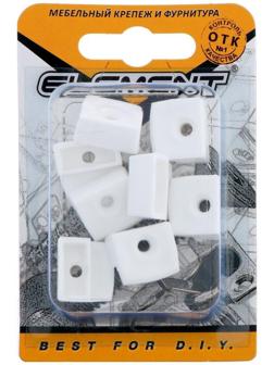 Зеркалодержатель пласт.прям., белый, 8 шт.