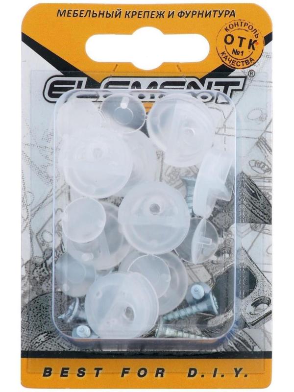 Зеркалодержатель пласт.с шур., прозрачный, 8 шт.