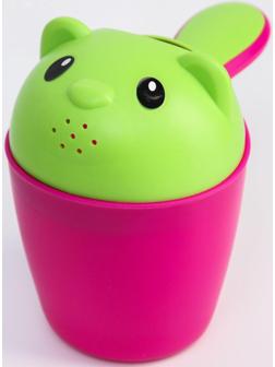 Ковш для купания и мытья головы, детский банный ковшик, хозяйственный «Мишка», 500 мл., цвет МИКС