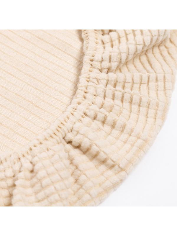 Чехол на стул Комфорт трикотаж жаккард, цвет кремовый, 100% полиэстер