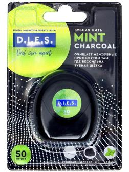 Зубная нить D.I.E.S., мята с углём, 50 м
