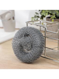 Губка для посуды металлическая Raccoon, плетёная, оцинкованная, 40 гр