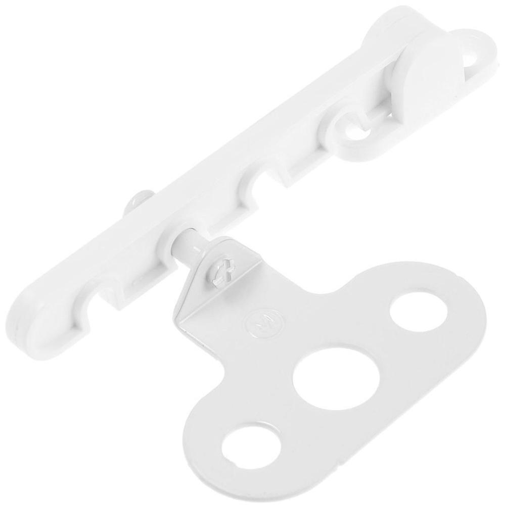 Ограничитель открывания окна ТУНДРА, пластиковый, L=105 мм, белый, 1 шт.