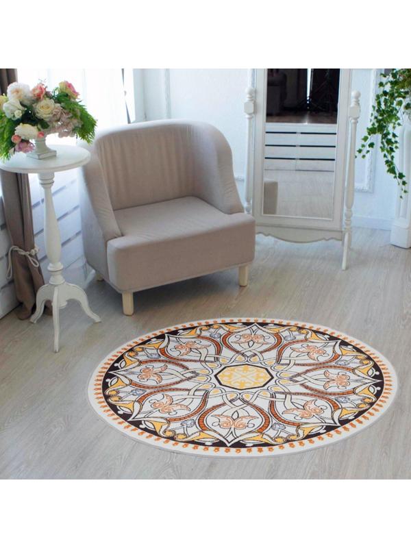 Ковер Этель «Узорная графика» d=120 см, 700г/м2