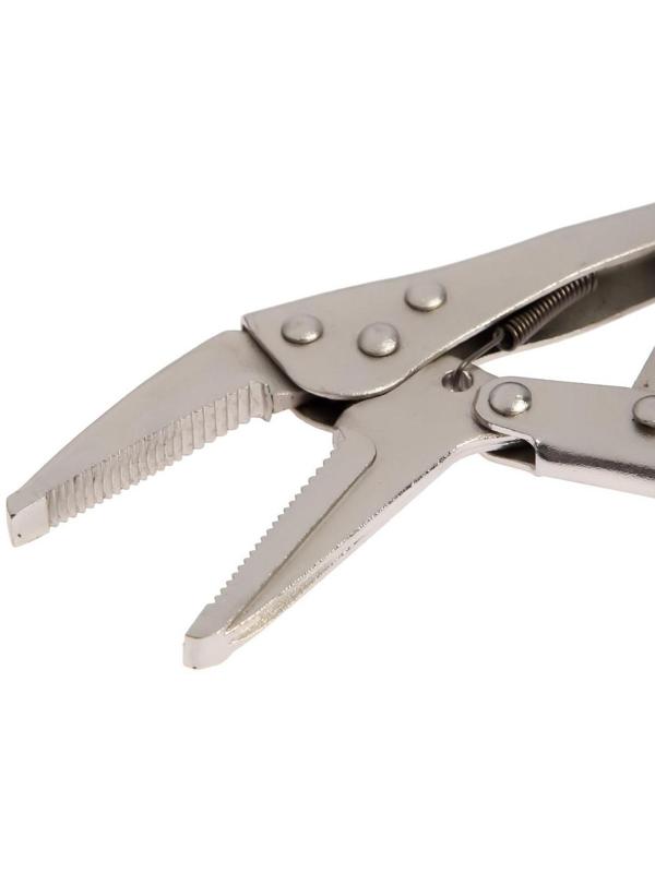 Зажим ручной ТУНДРА, удлиненный плоский захват, с фиксатором, 160 мм