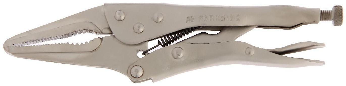 Зажим ручной ТУНДРА, удлиненный плоский захват, с фиксатором, 225 мм