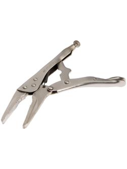 Зажим ручной ТУНДРА, удлиненный плоский захват, с фиксатором, 225 мм