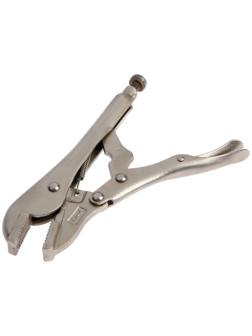 Зажим ручной ТУНДРА, усиленный, плоский захват, с фиксатором, 175 мм