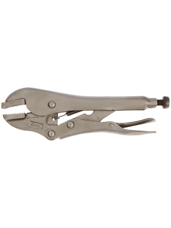 Зажим ручной ТУНДРА, усиленный, плоский захват, с фиксатором, 175 мм