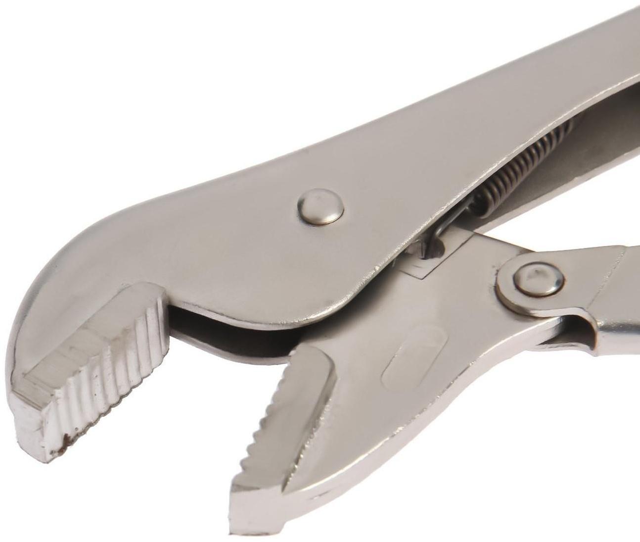 Зажим ручной ТУНДРА, усиленный, плоский захват, с фиксатором, 250 мм