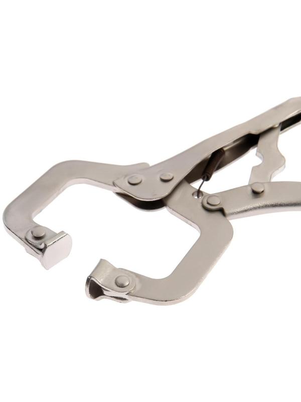 Зажим ручной ТУНДРА, точечный захват, подвижные губки, с фиксатором, 150 мм