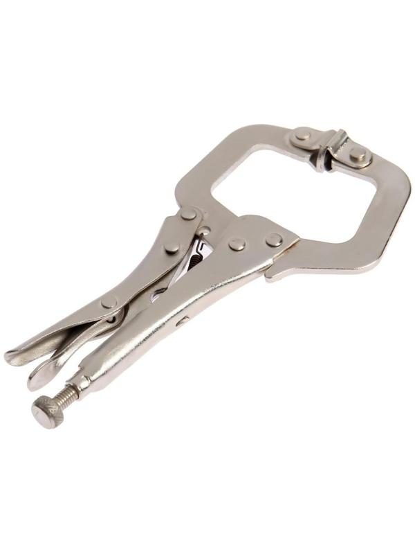 Зажим ручной ТУНДРА, точечный захват, подвижные губки, с фиксатором, 150 мм