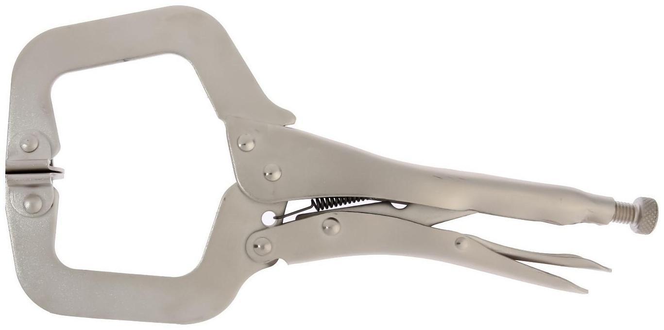 Зажим ручной ТУНДРА, точечный захват, подвижные губки, с фиксатором, 275 мм