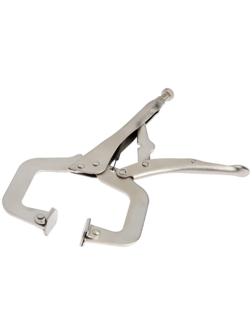 Зажим ручной ТУНДРА, точечный захват, подвижные губки, с фиксатором, 275 мм