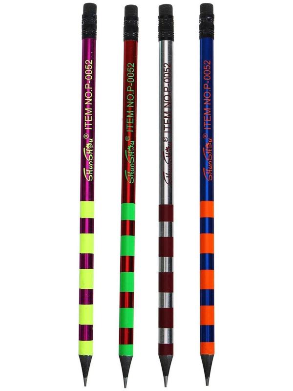 Карандаш чернографитный с ластиком 