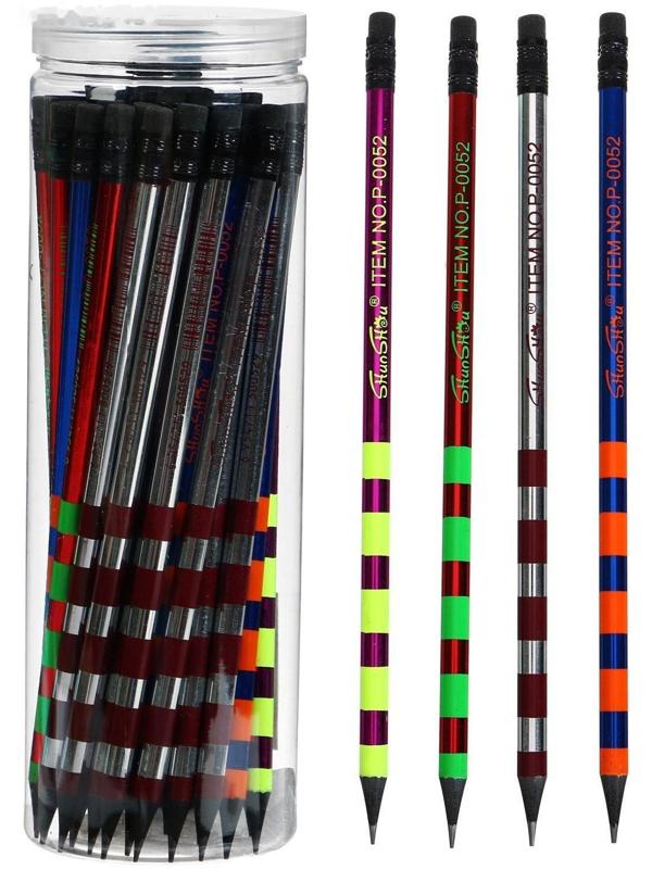 Карандаш чернографитный с ластиком 