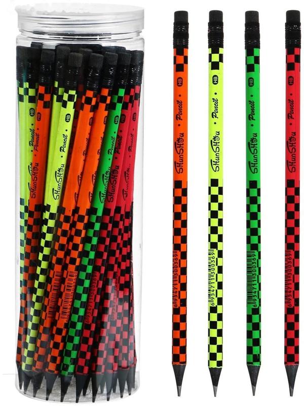 Карандаш чернографитный с ластиком 