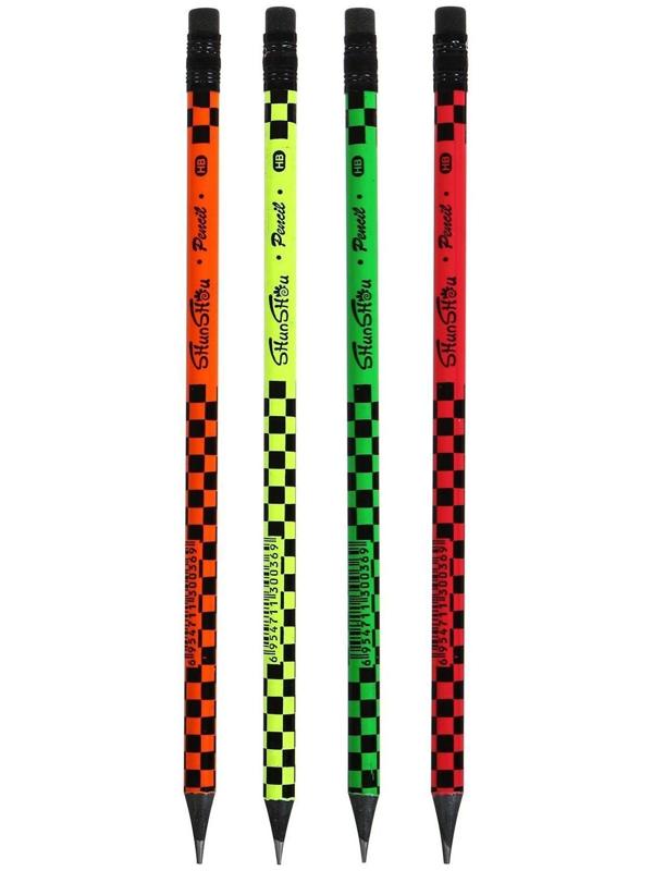 Карандаш чернографитный с ластиком 