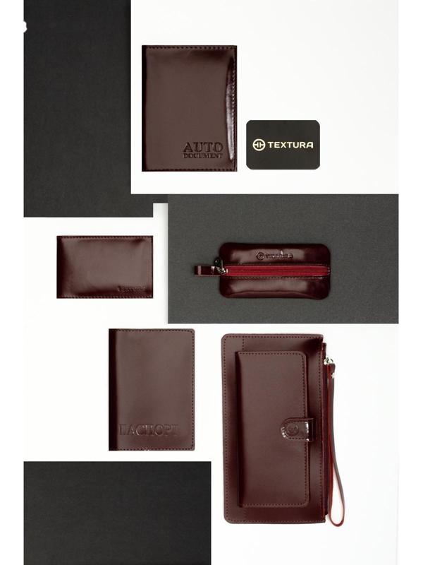 Кошелёк на молнии, с ручкой, цвет бордовый