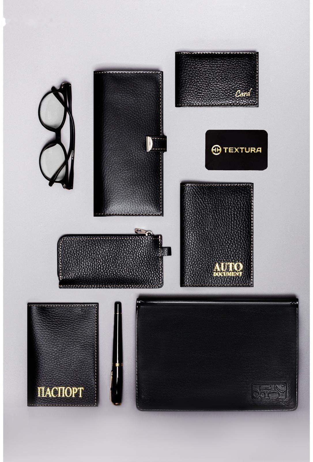 Кошелёк на кнопке, цвет чёрный