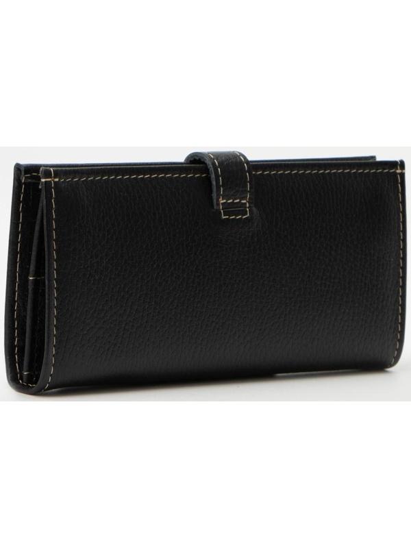 Кошелёк на кнопке, цвет чёрный