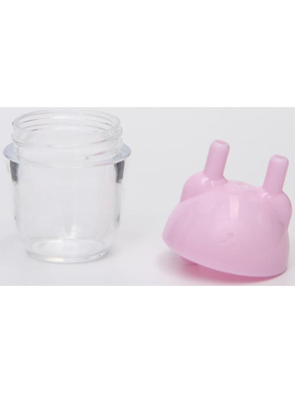 Детский назальный аспиратор с отводной трубкой «Мишка», цвет розовый