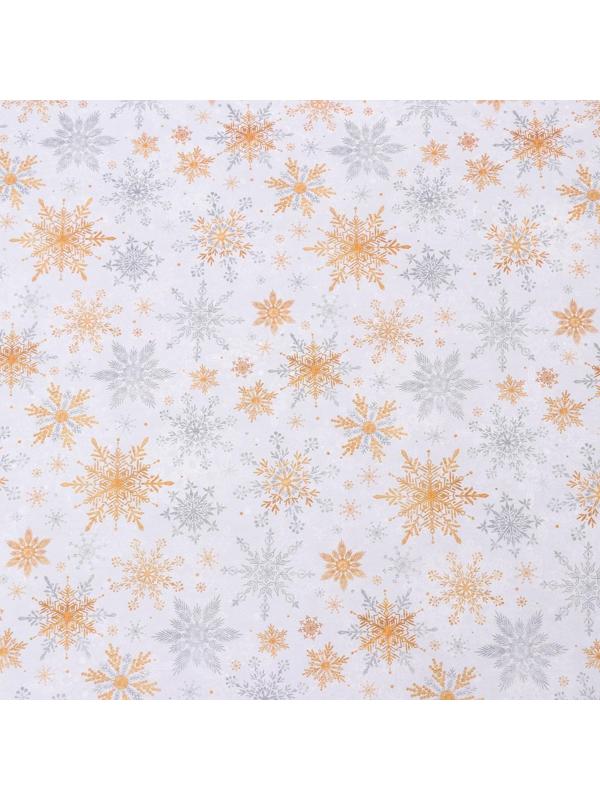 Бумага упаковочная глянцевая двусторонняя «Волшебные снежинки», 70 × 100 см